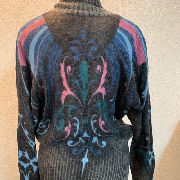 Vintage Italian mohair beaded turtleneck sweater m - Picture 8 of 12